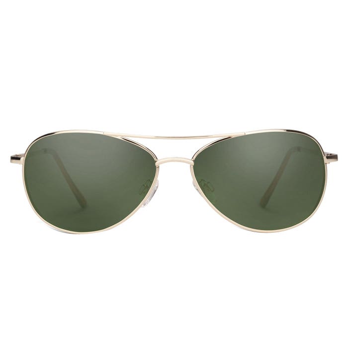 Suncloud Patrol Series Sunglass, Metal, Gold, Polarized, Gray Green Lens