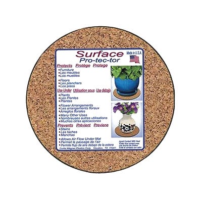 Curtis Wagner Plastics Plant Mat, 6 in Dia, Natural