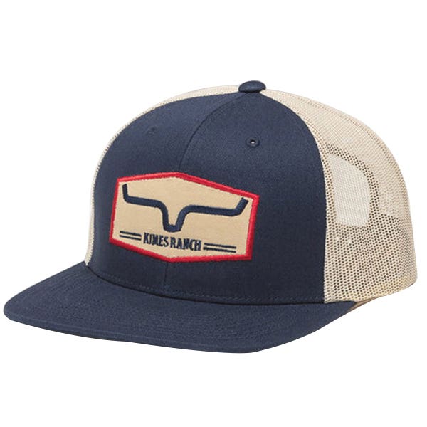 Kimes Ranch Hat, Hayseed Patch, One-Size, Cotton Twill/Poly, Navy