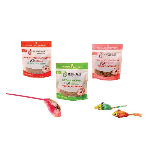 Shameless Pets 164039 Crunchy Cat Treat, Salmon, Sweet Potato, 2.5 oz, Bag