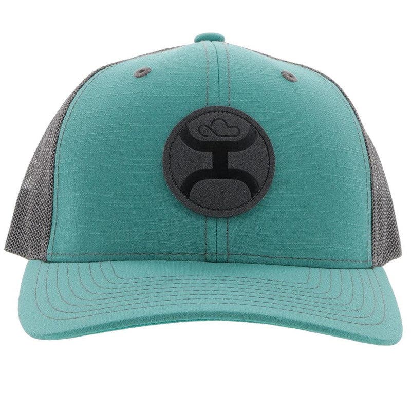 Hooey Hat, Gray Circle Patch, Women's, One-Size, Odessa Fabric, Gray/Teal