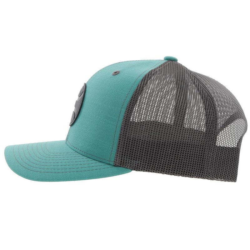 Hooey Hat, Gray Circle Patch, Women's, One-Size, Odessa Fabric, Gray/Teal