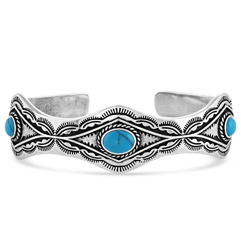 Montana Silversmiths Seeing Eye Aztec Silver Cuff