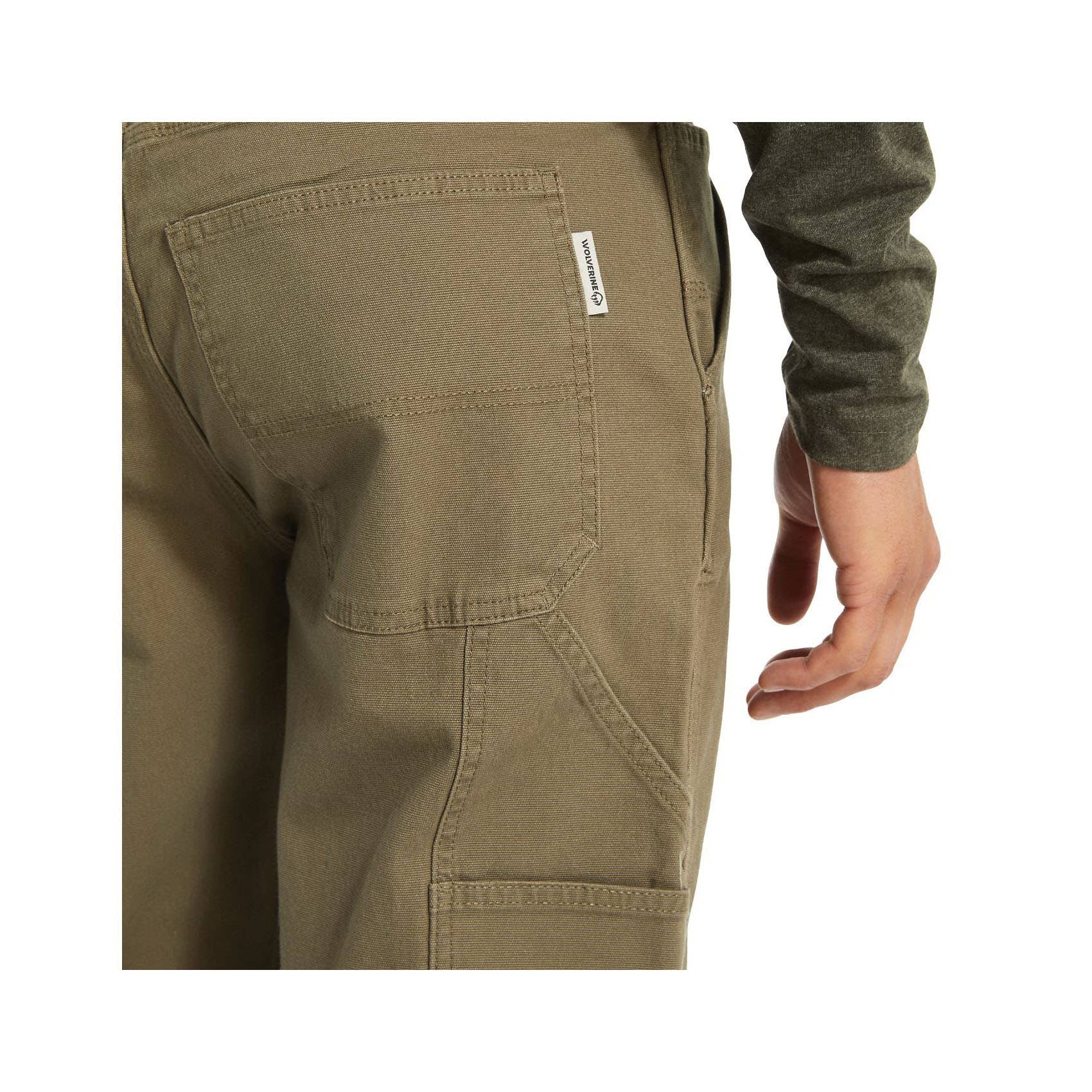 Wolverine Steelhead Series Pants, 36 in, 30 in L, Gravel, Bootcut, Stretchable