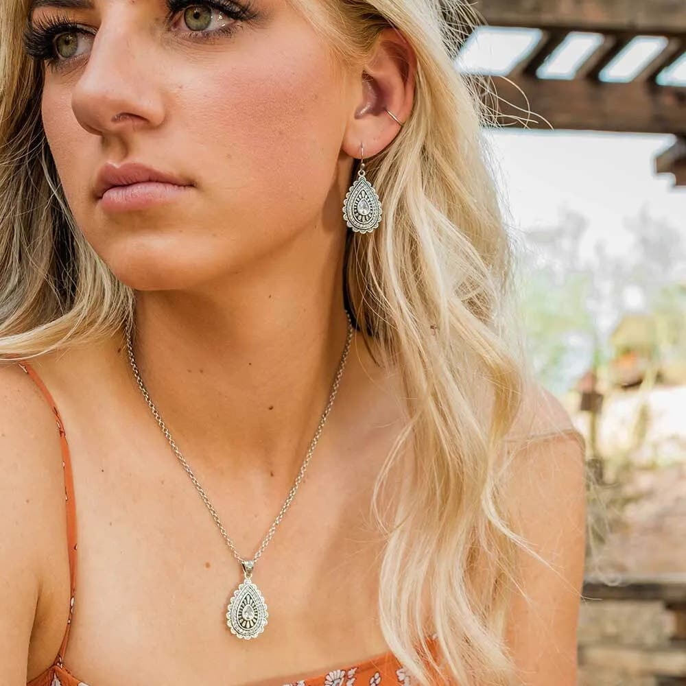 Montana Silversmiths Purely & Primal Teardrop Silver Earrings