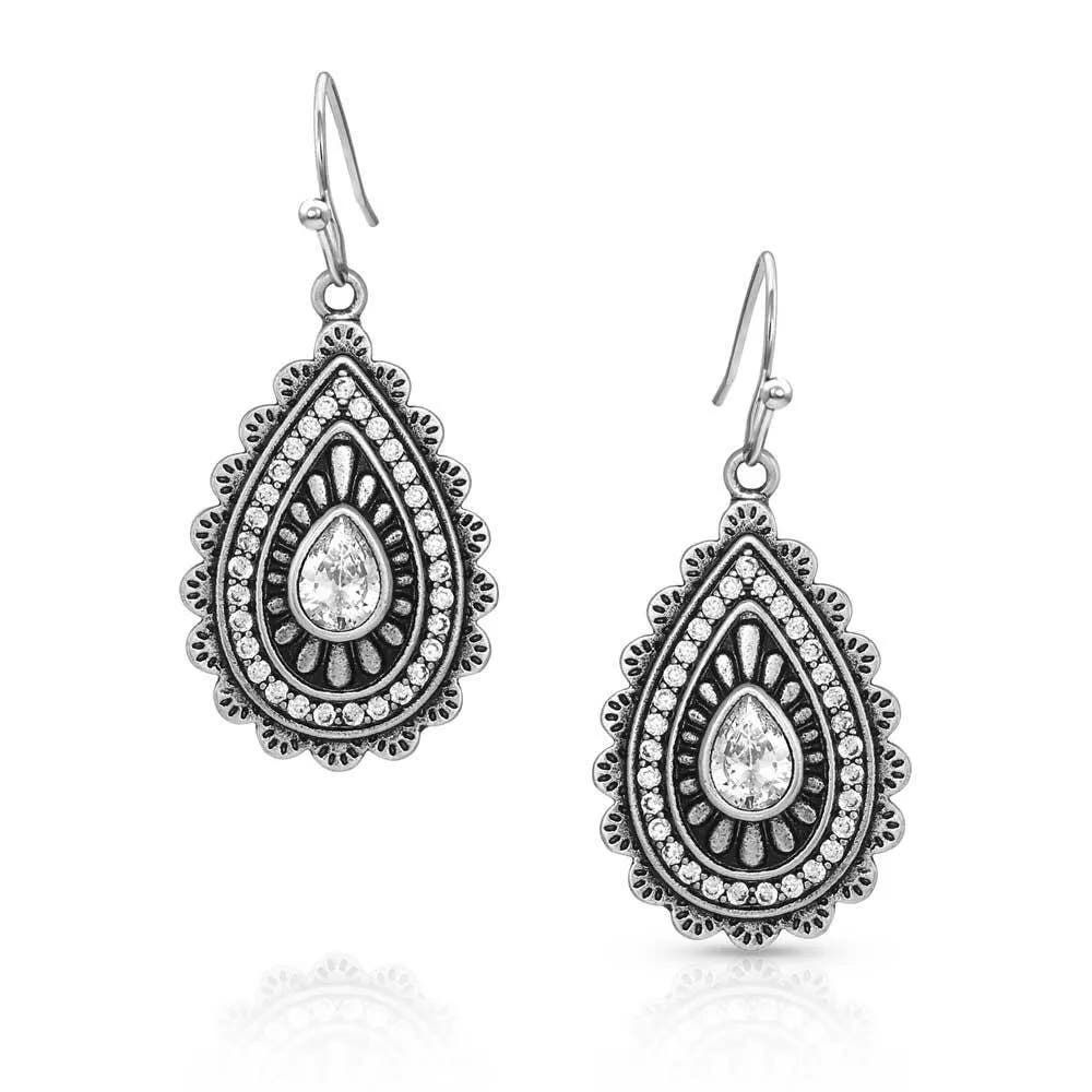 Montana Silversmiths Purely & Primal Teardrop Silver Earrings