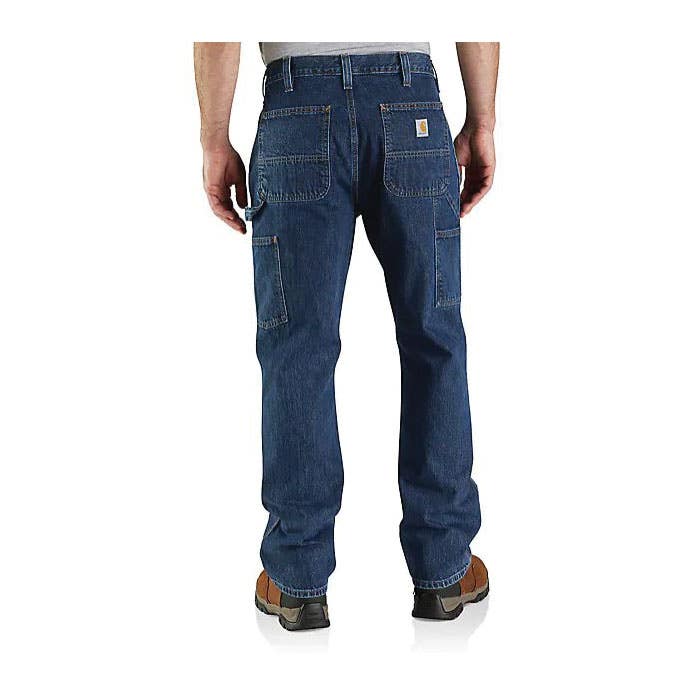 Carhartt Men's Utility Logger Jeans, 36 in, 32 in L, Canal, Loose