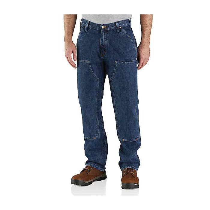 Carhartt Men's Utility Logger Jeans, 36 in, 32 in L, Canal, Loose