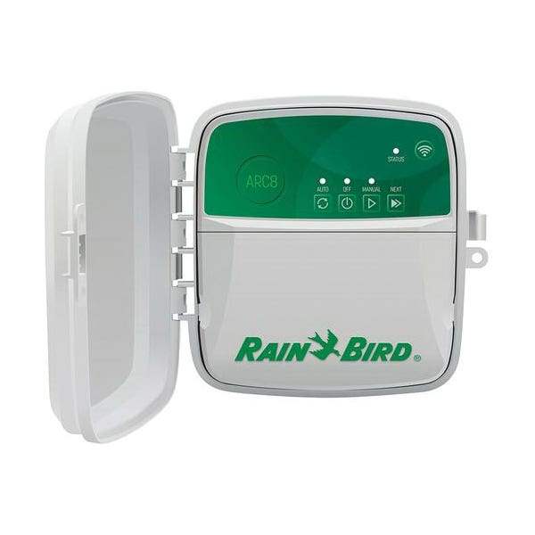 Rain Bird ARC8 App-Based Residential Controller, 120 VAC at 60 Hz Input, 0.68 a at 24 VAC Nominal, 1 a at 24 VAC Maximum