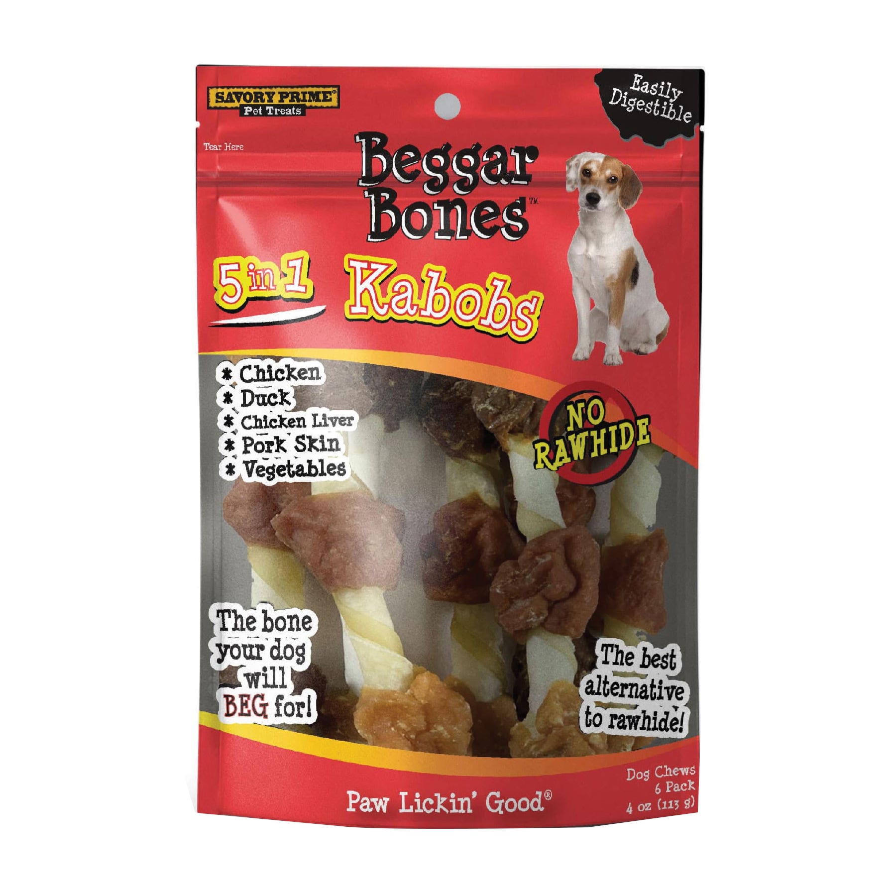 Savory Prime Beggar Bone Series Dog Treat, 4 oz