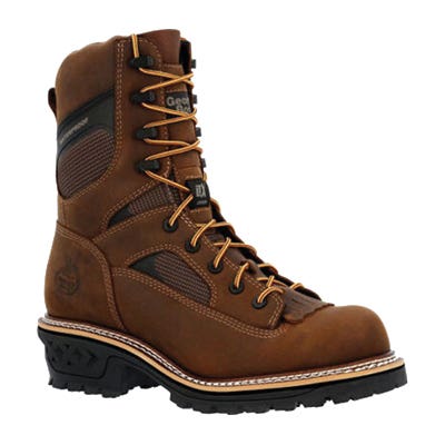 Georgia Boot Work Boots, 12, M W, Crazy Horse, Leather/Textile