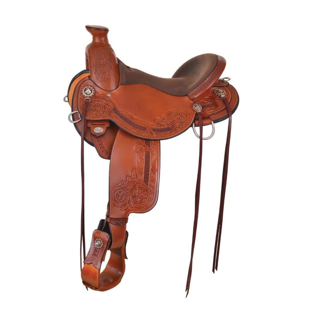 Circle Y Walnut Grove Flex2 Trail Series Saddle, 17 In.
