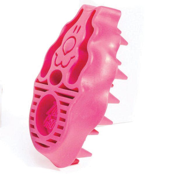PetEdge Kong Pet Grooming Brush, Rubber, Raspberry