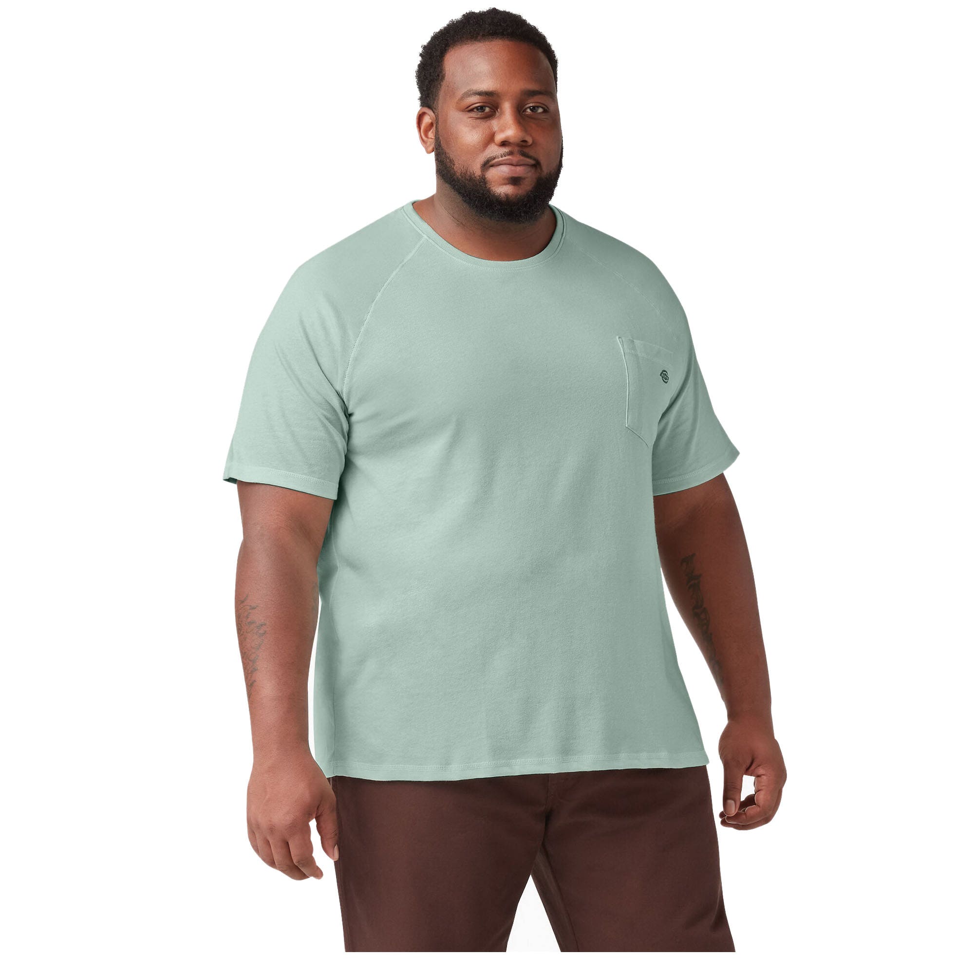 Dickies Men's Temp-iQ Series Cooling Short Sleeve Pocket T-Shirt, Surf Spray, L