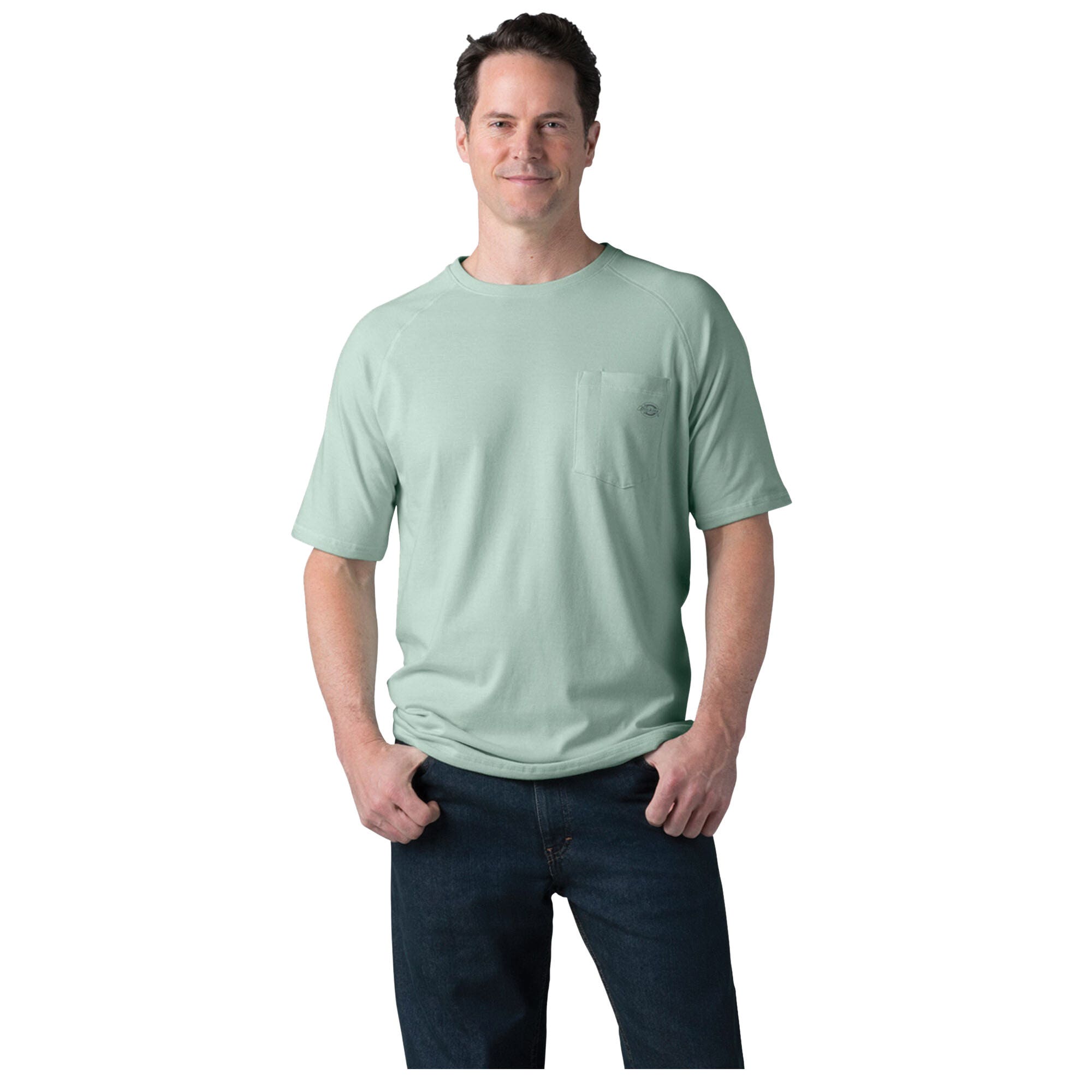 Dickies Men's Temp-iQ Series Cooling Short Sleeve Pocket T-Shirt, Surf Spray, 2XL