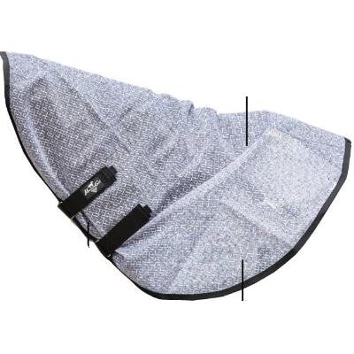 Professional's Choice Fly Neck Cover, Breathable, Lightweight, Standard, Nylon/Polyester, Black/Gray