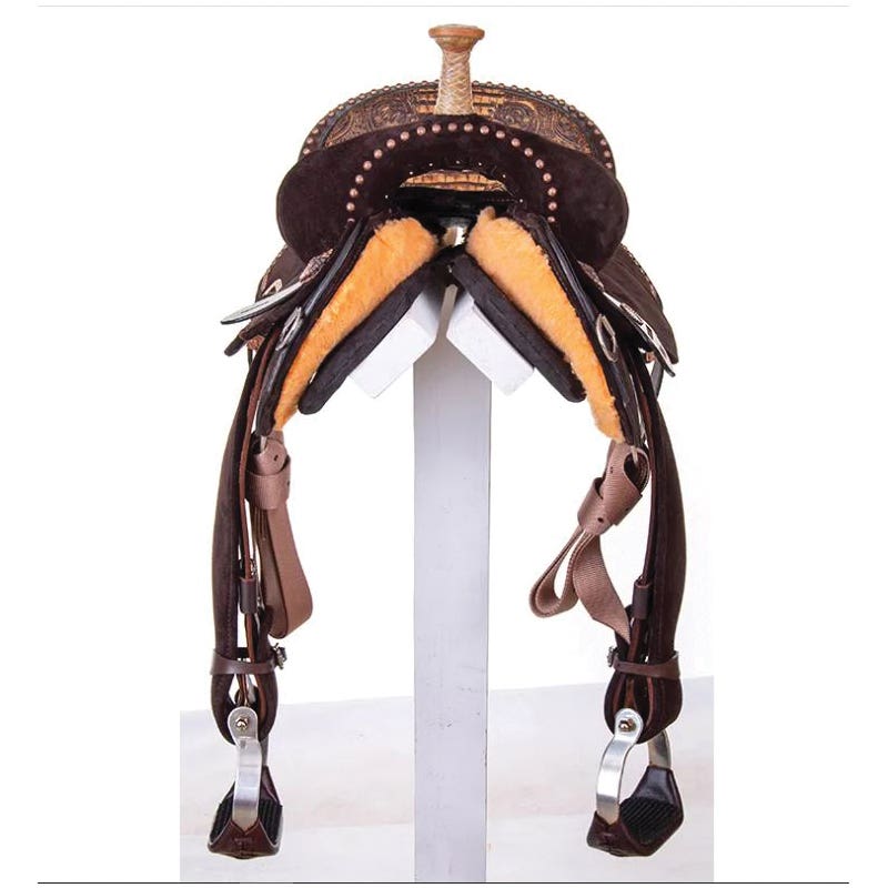 Josey-Mitchell Lightweight Lightspeed Barrel Saddle, 14-1/2 In., Wide