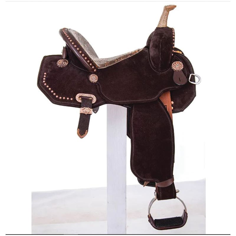 Josey-Mitchell Lightweight Lightspeed Barrel Saddle, 15 In., Wide