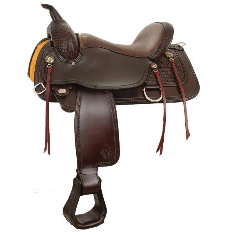 Circle Y Cross Timber Flex2 Trail Series Saddle, 15 In., Dual Bar