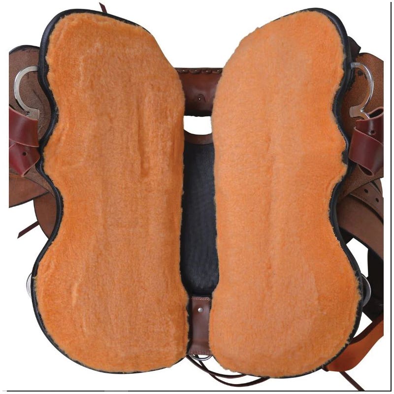Circle Y Wrangler Flex2 Trail Series Leather Saddle, 15 In., Dual Bar