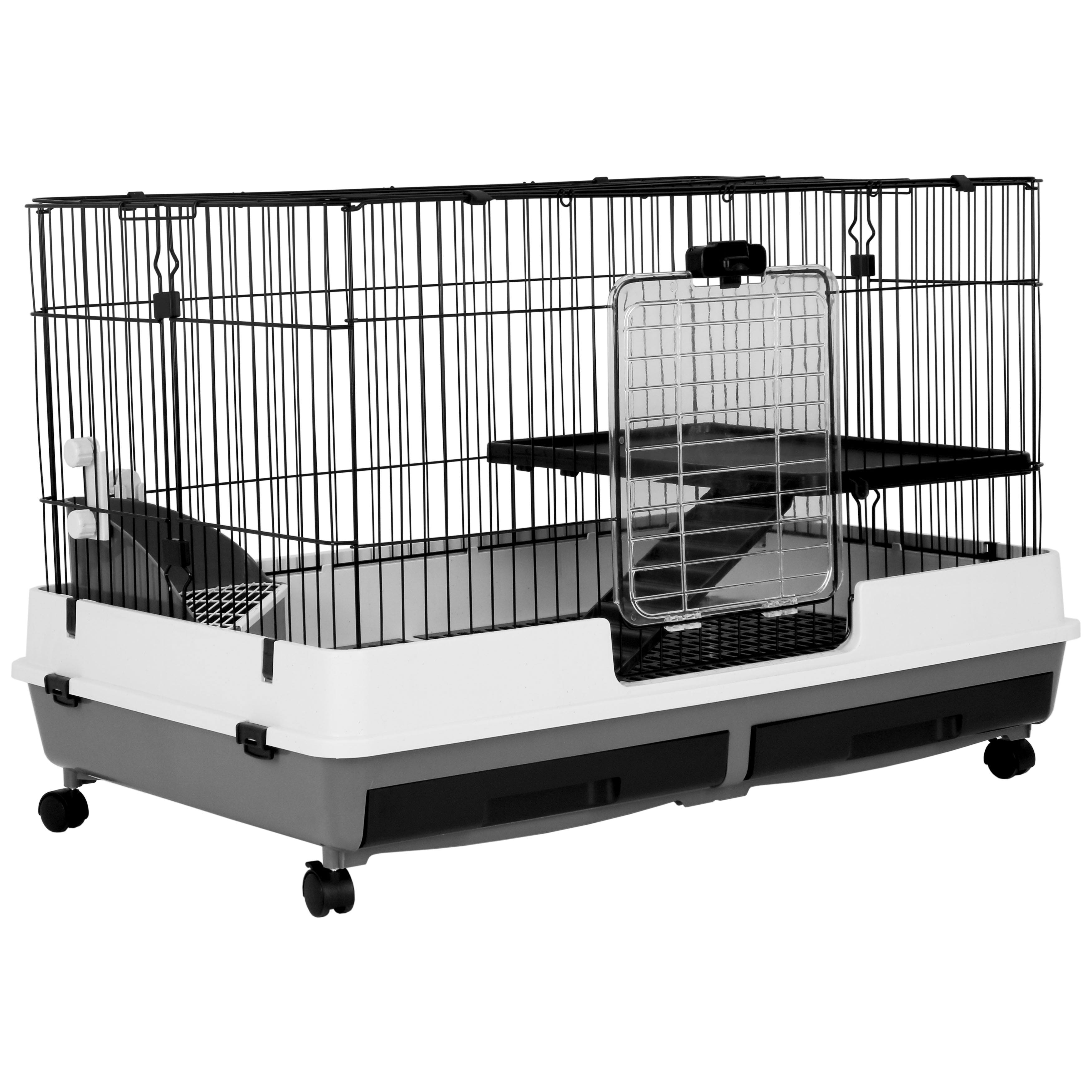a&e Deluxe Two?Level Small Animal Cage 26 in W 39 in D 26 in H XL Powder?Coated