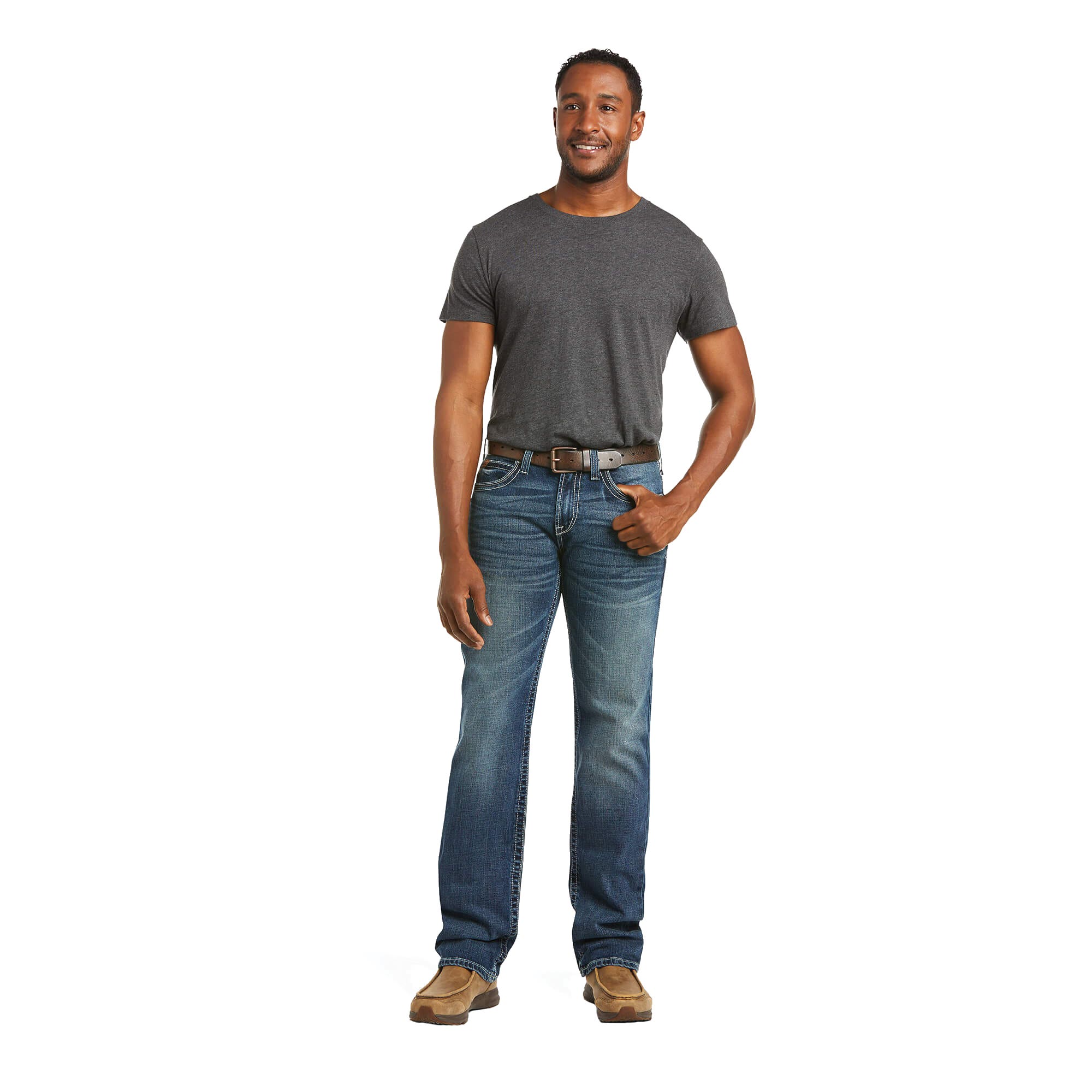 Ariat Coltrane M7 Rocker Series Stackable Jeans, 31 in, 34 in L, Silverton, Slim, Stretchable