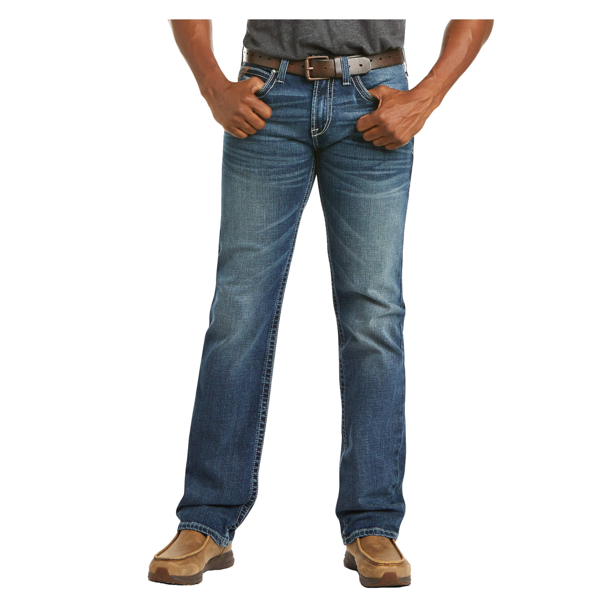Ariat Coltrane M7 Rocker Series Stackable Jeans, 31 in, 36 in L, Silverton, Slim, Stretchable