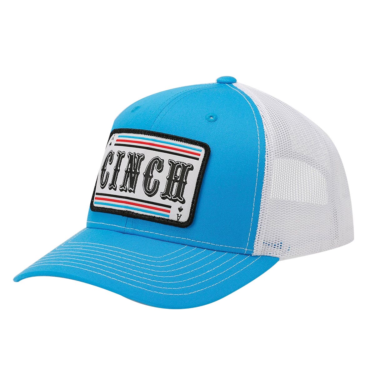 Cinch Cap, Woven Logo Patch, Men's, One-Size, Turquoise/White