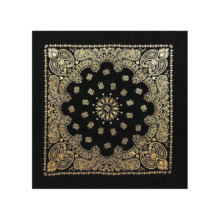 The Bandanna Co Bandanna, Black Gold Metallic