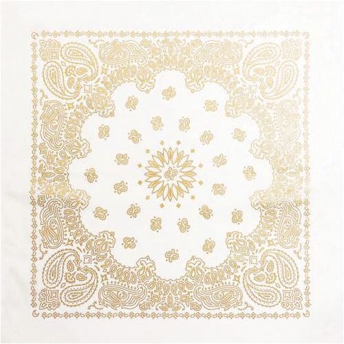 The Bandanna Co Bandanna, White Gold Metallic