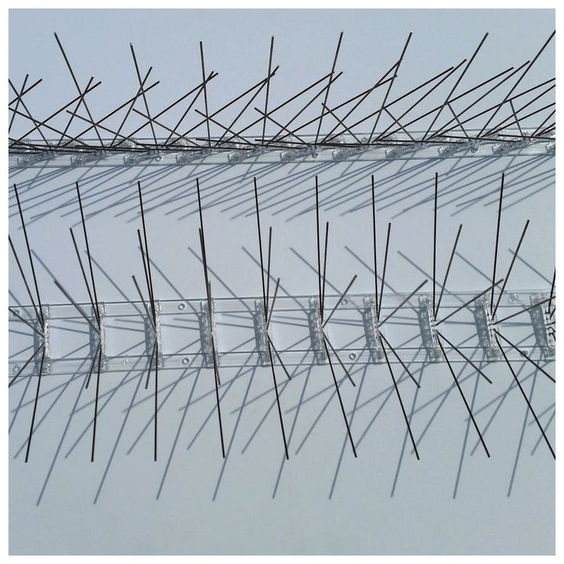 Flock Free Adjustable Bird Spike Retail Kit, Universal, 10 ft L Spike
