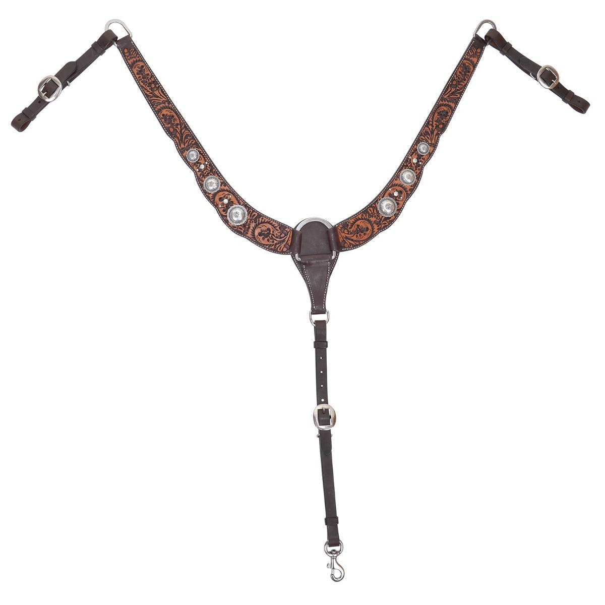 Reinsman Sharon Camarillo Series Acorn Oak Breast Collar, Copper/Stainless Steel, Vintage