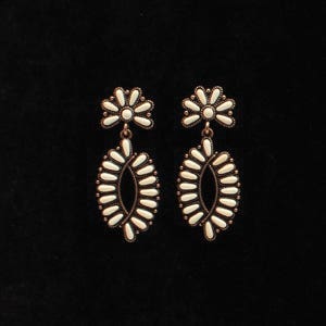 Blazin Roxx Earrings, Women's, Stone, Ivory, Copper