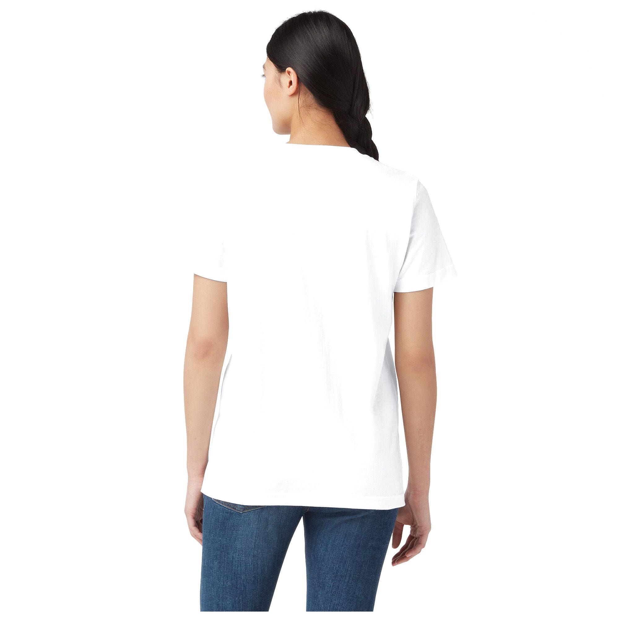 Dickies Women's Heavyweight Short Sleeve Pocket T-Shirt, White, XL