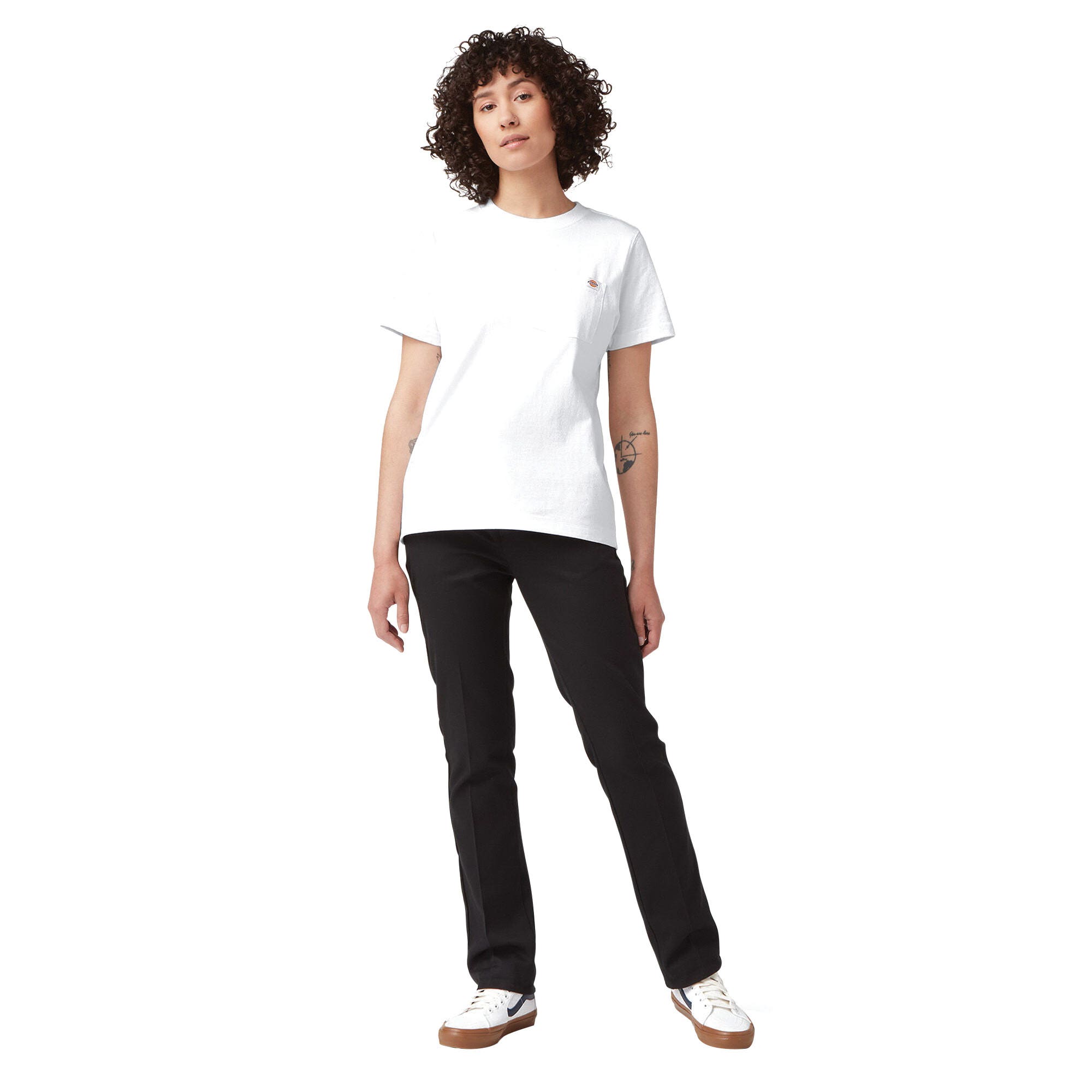 Dickies Women's Heavyweight Short Sleeve Pocket T-Shirt, White, S - 841948