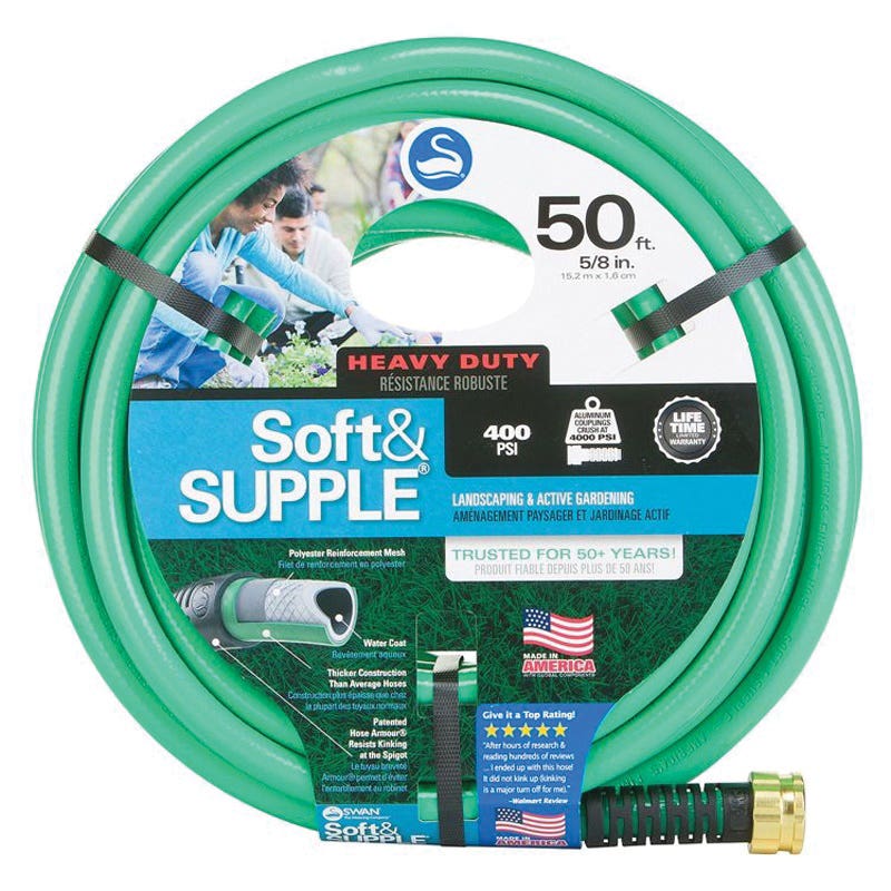Swan Soft&SUPPLE Heavy-Duty Hose, 75 ft L