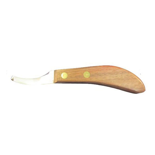Anvil Brand 10-529 Series Hoof Knife, Left-Handed, Drop Point Blade, 2-1/2 in L Blade, Steel Blade, Wood Handle