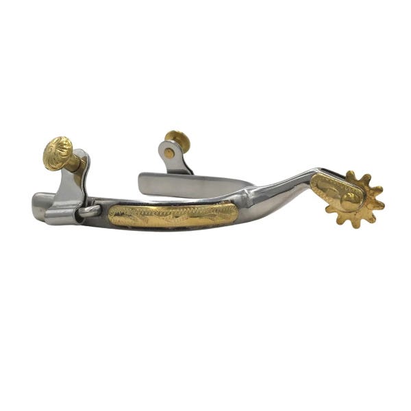 Colorado Saddlery Mustanger Spur, Engraved, Brass/Stainless Steel