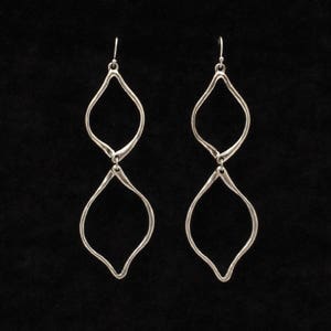 Blazin Roxx Earrings, Women's, Double Teardrops Drop, Hammered Look