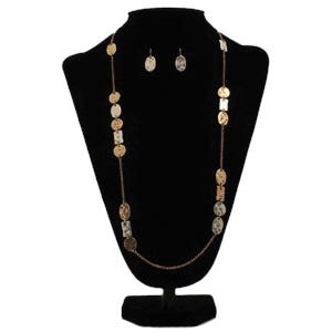 Blazin Roxx Women's Jewelry Set, Oval, Circle and Square Charms