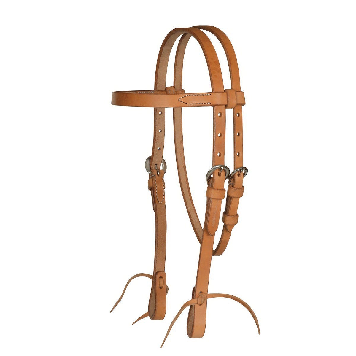 Reinsman Browband Headstall, Pony, Small Horse, Leather/Stainless Steel