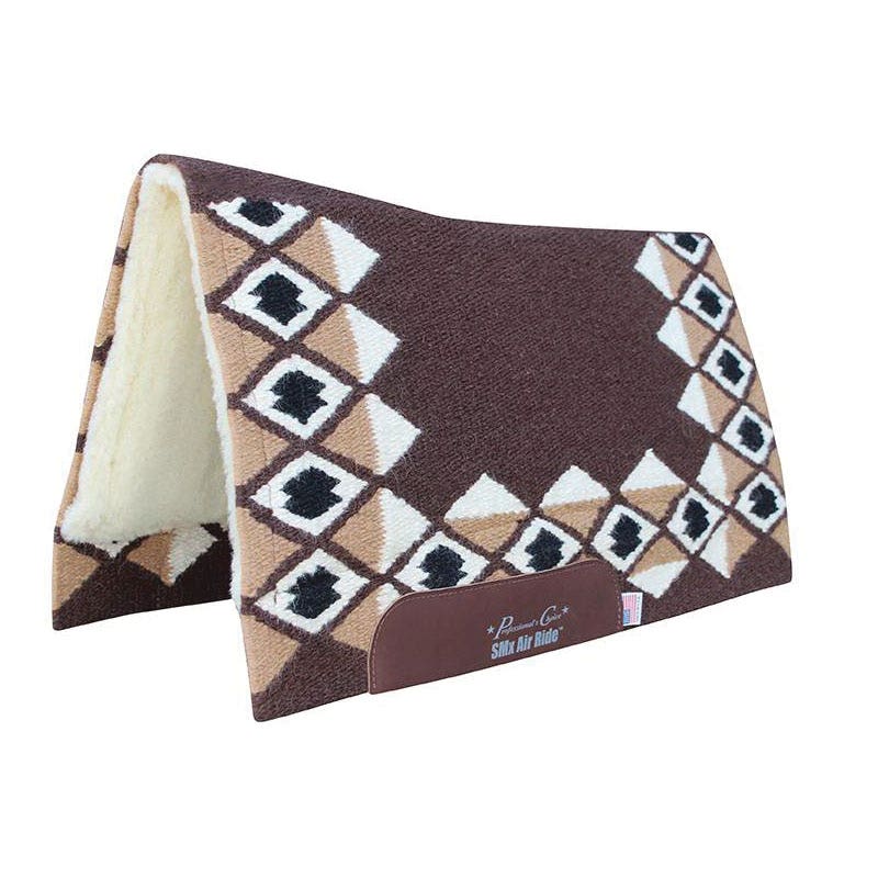 Professional's Choice SMX Series Air Ride Saddle Pad, Horse, Wool, Chocolate/Tan