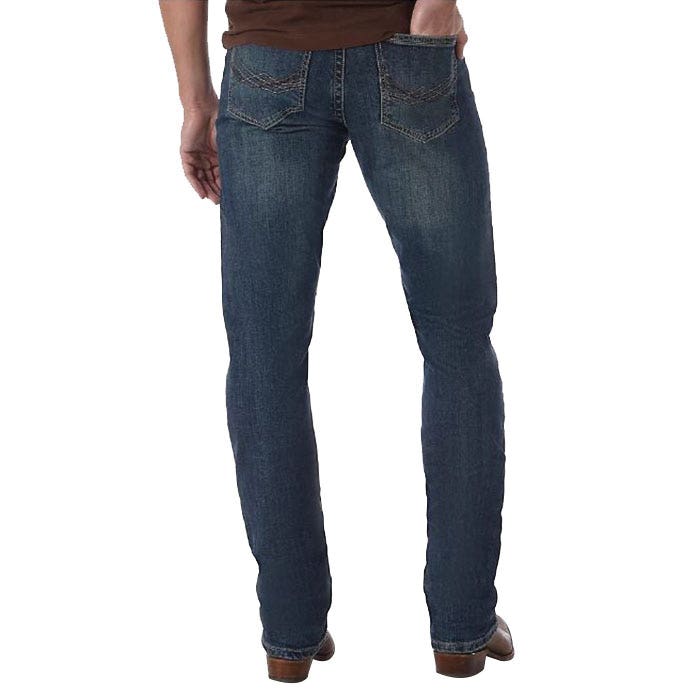 Wrangler 20X Series 44MWXMA-30X34 Jeans, 30 in, 34 in L, McAllen, Slim, Straight, Stretchable
