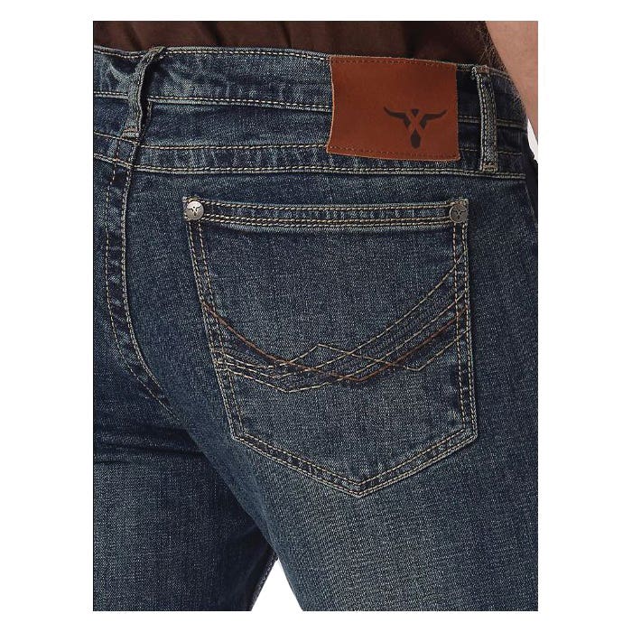 Wrangler 20X Series 44MWXMA-30X36 Jeans, 30 in, 36 in L, McAllen, Slim, Straight, Stretchable