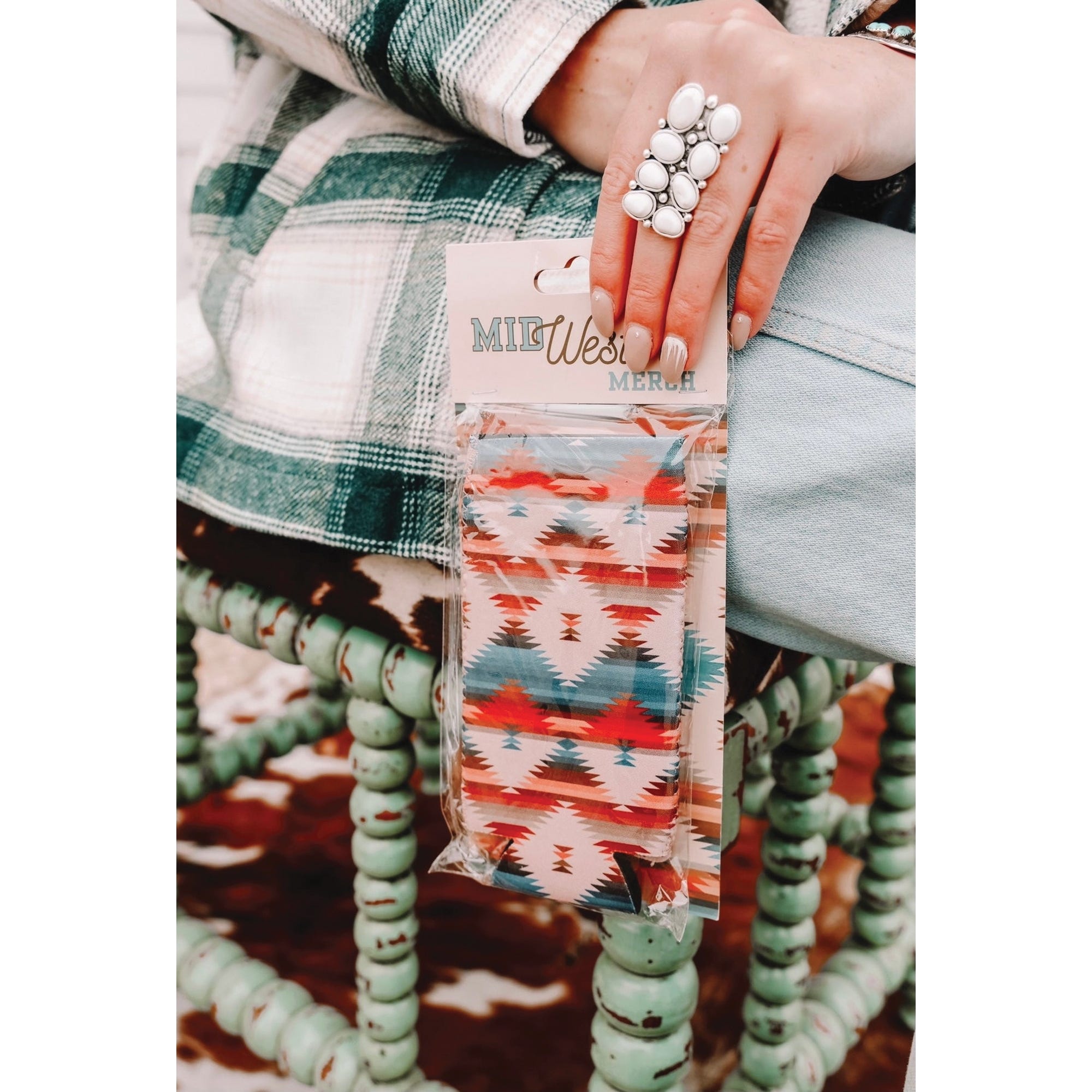 Front Porch Boutique Aztec Pattern Tall Coozie