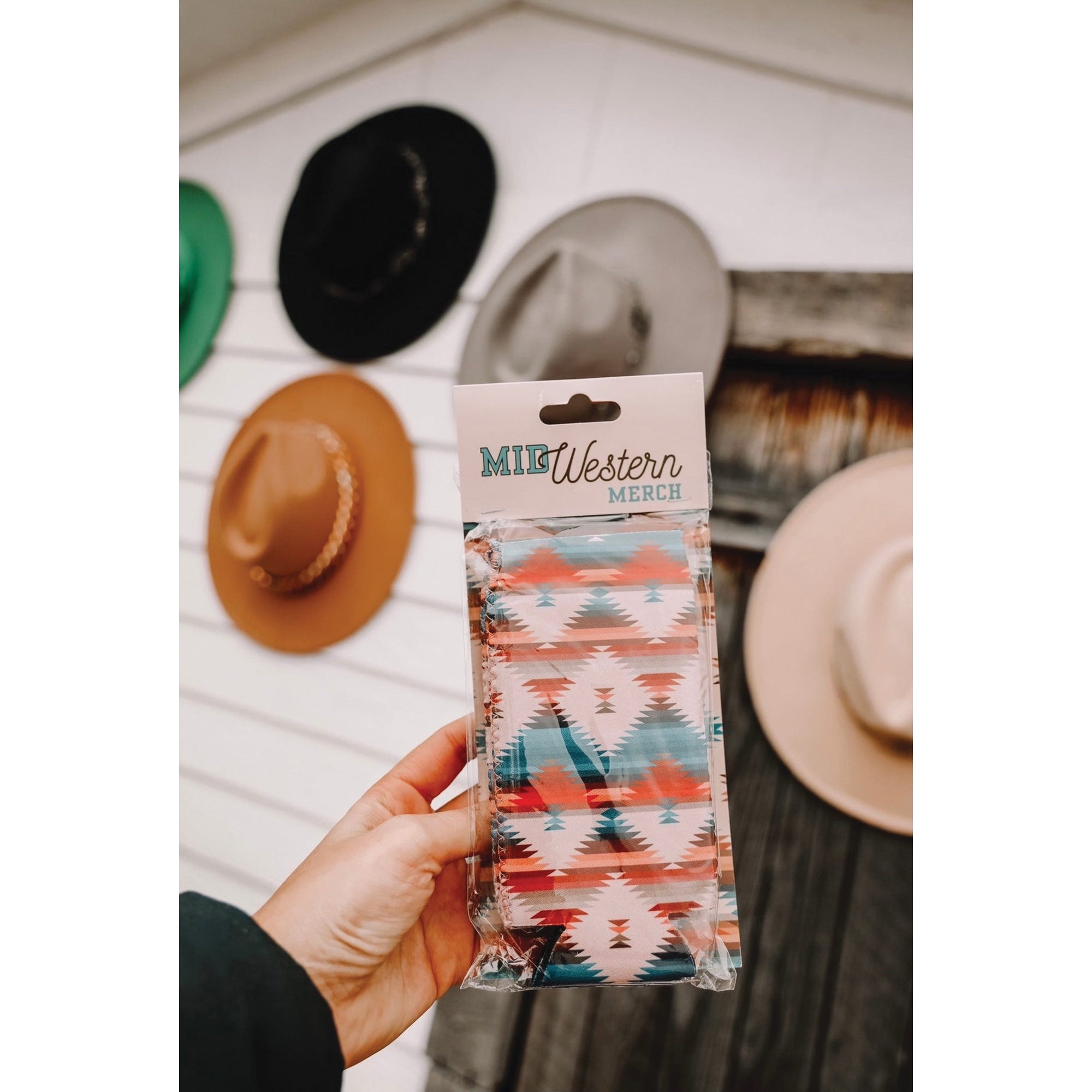 Front Porch Boutique Aztec Pattern Tall Coozie