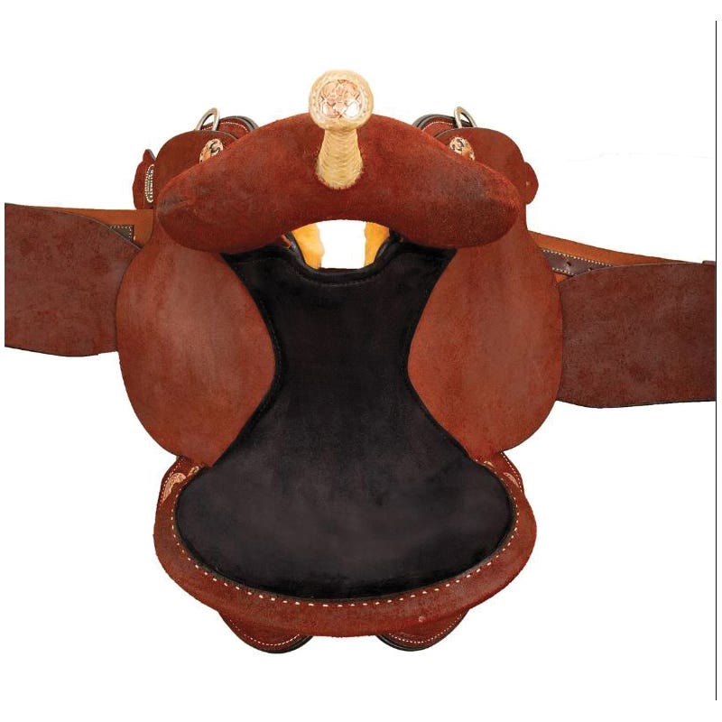 Circle Y Josey Mitchell Series Leather Chocolate Saddle, 14-1/2 In., Regular