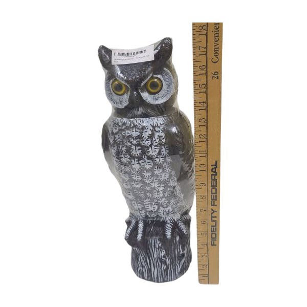 Dalen Natural Enemy Scarecrow, Rotating Head Owl, Repels: Birds, Rabbits, Raccoons, Squirrels