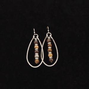 Blazin Roxx Earrings, Women's, Teardrop, Beads, Brown