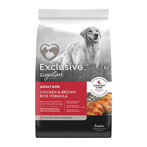 Exclusive Signature Series 3005424-742 Dog Food, Adult, Brown Rice, Chicken, 15 lb